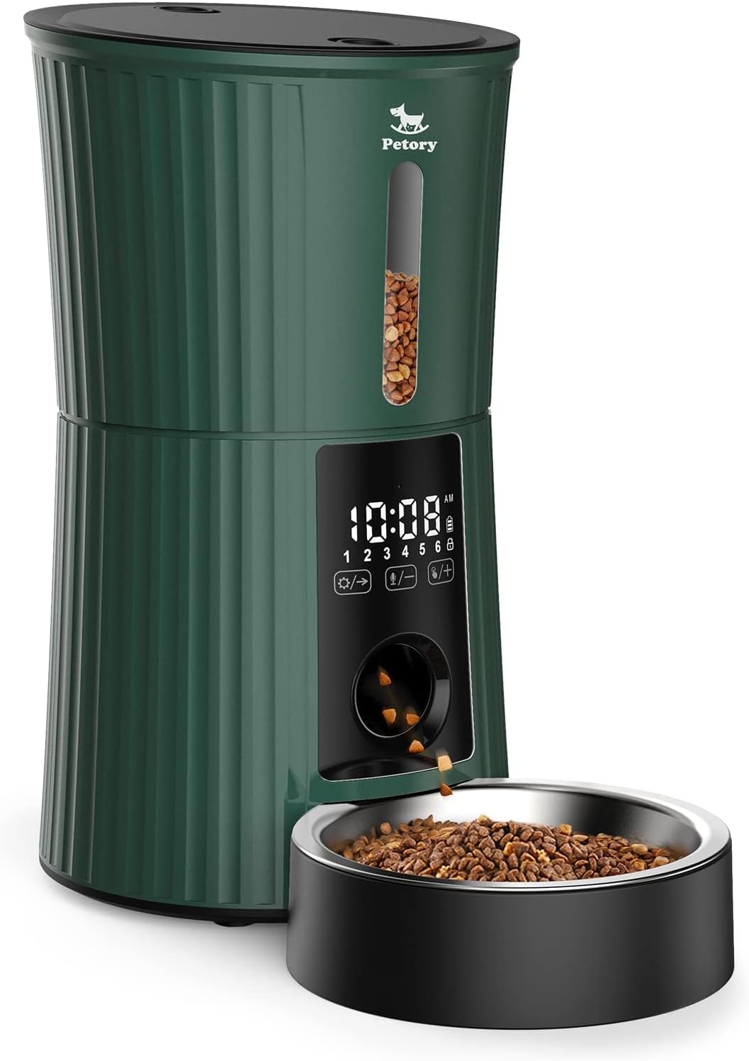 Petory Timed Automatic Cat Feeders - 4L Programable Dry Food Dispenser for Cats and Small Medium