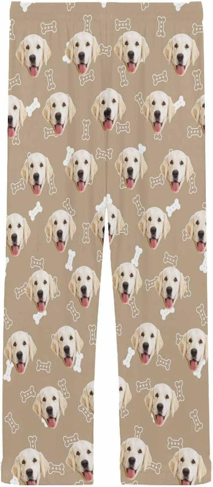 MyPupSocks Customized Face Pajamas Pants Photo Pajama Bottoms for Men S-XXL