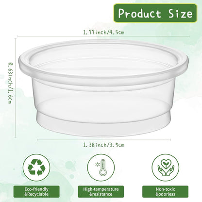 EBOOT 500 Pcs Gecko Food and Water Cups Small Plastic Feeder Cups Reptiles Accessories Reptile