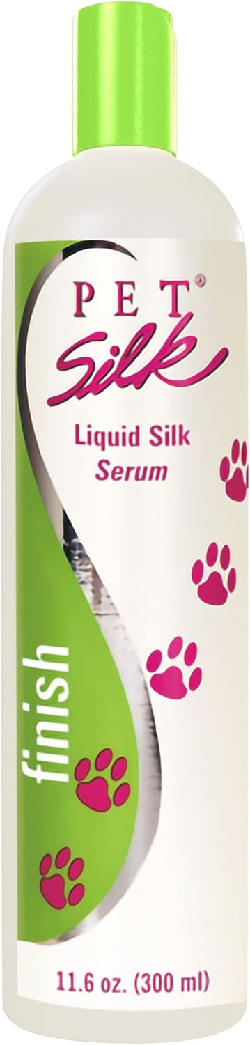 PET SILK Liquid Silk Serum, Leave-in Finishing Spray Conditioner & Detangler, Inused with Silk