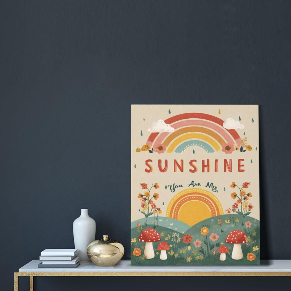 You Are My Sunshine Inspirational Canvas Wall Art Motivational Encouragements Wall Decor First