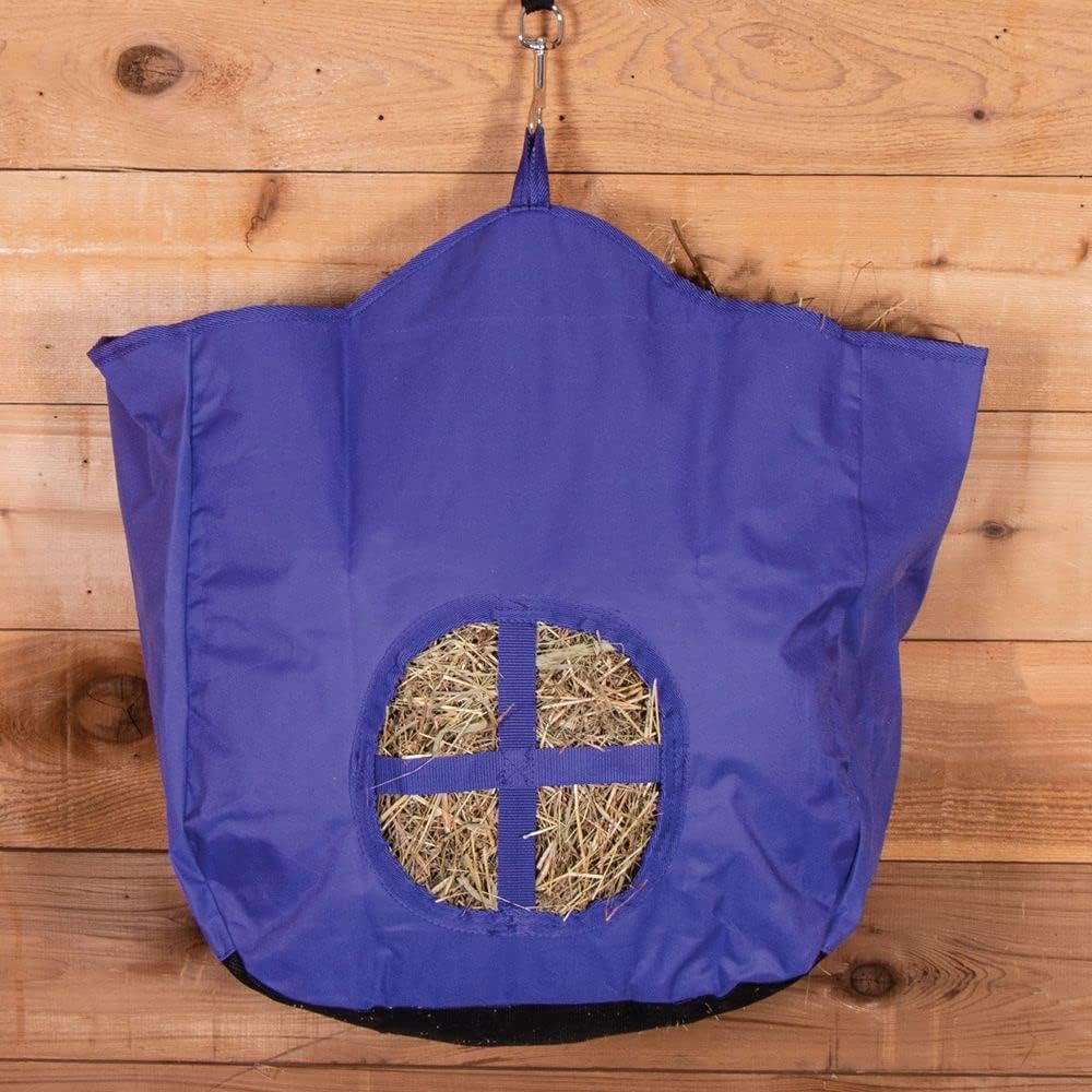 Dura-Tech Nylon Hay Bag for Horses | Color Black | Enhances Digestion with Slow Consumption |