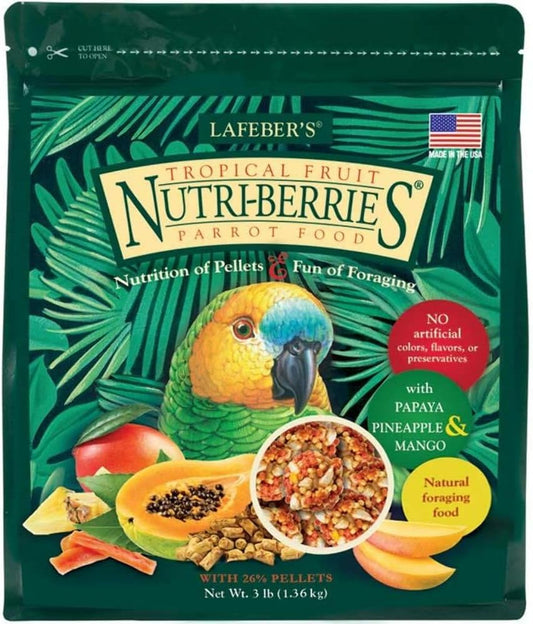 LAFEBER'S Tropical Fruit Nutri-Berries Pet Bird Food, Made with Non-GMO and Human-Grade