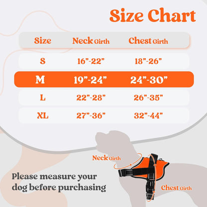 rabbitgoo Dog Harness Medium Sized, Easy On Pet Vest with One Buckle, No Pull Adjustable Service