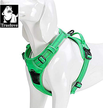 TRUE LOVE Adjustable No-Pull Dog Harness Reflective Pup Vest Harnesses Comfortable Control