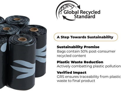 Best Pet Supplies Poop Bags for Dogs, 50% Post-Consumer Recycled Content dog waste bags on rolls