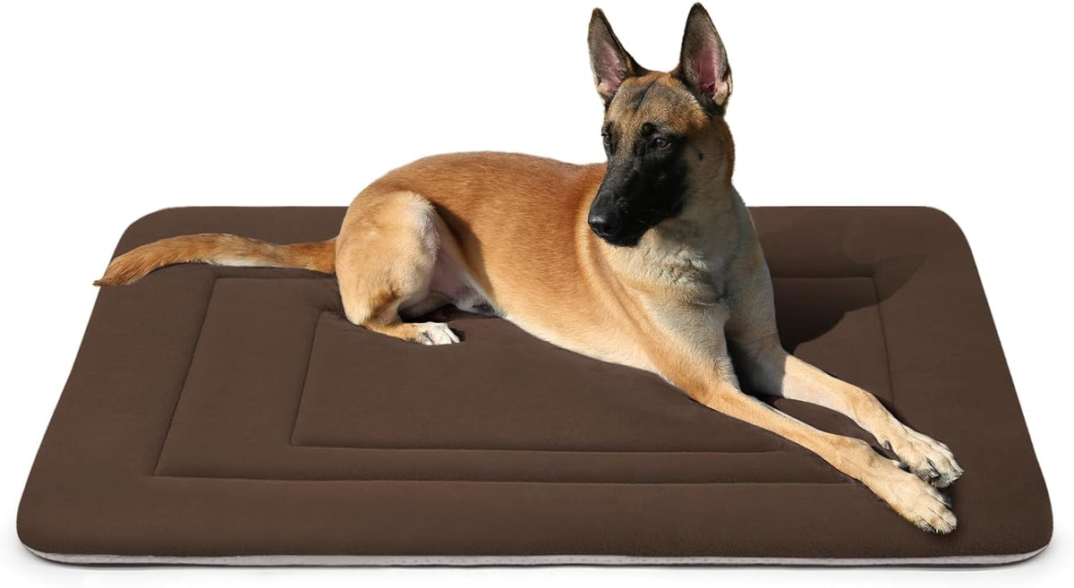 JoicyCo Soft Dog Bed Crate Pad Mat, 42 in Non-Slip Bottom Washable for Large Dogs, Pet Mattress