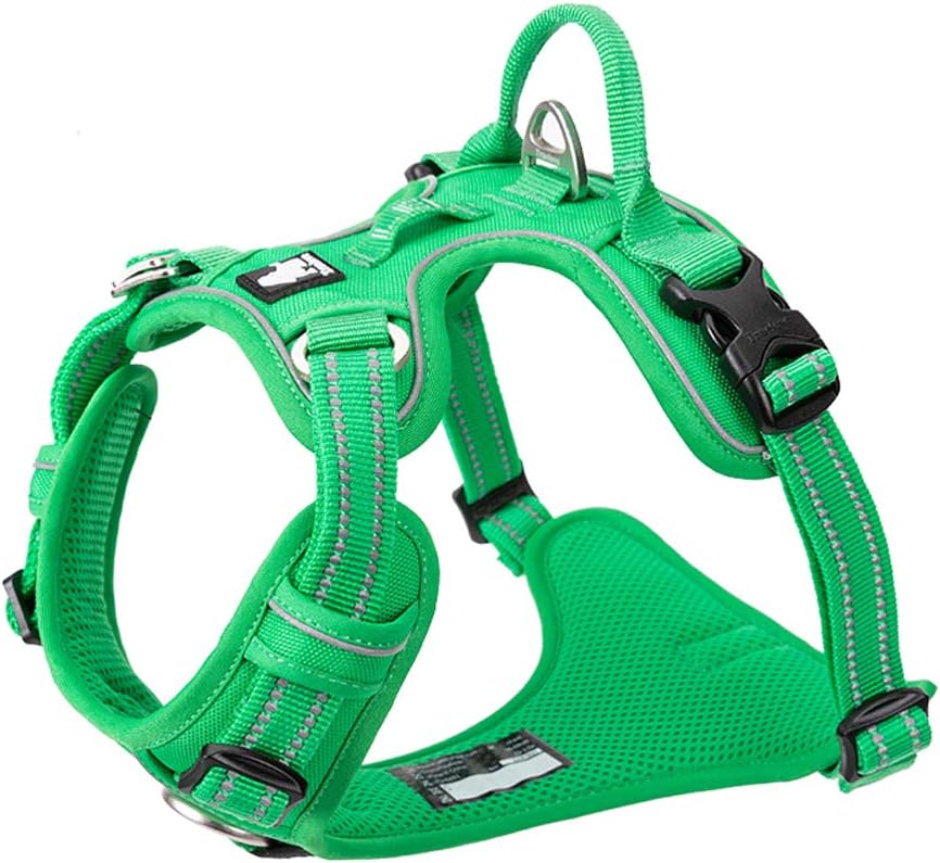 TRUE LOVE Dog Harness No Pull Nylon Reflective Pet Harness Adjustable Comfortable Control Step-in