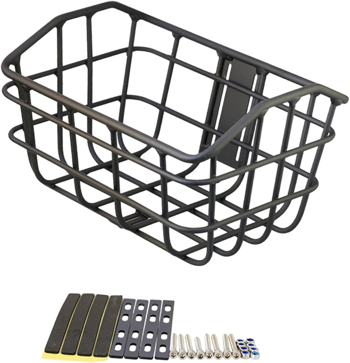 Basket Black Front Sturdy Construction Aluminum Alloy Large Capacity Accessories Cargo Container