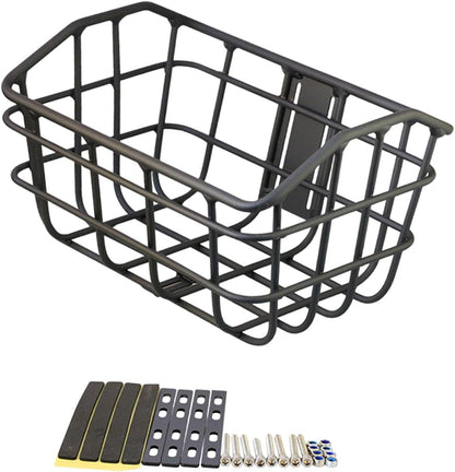 Basket Black Front Sturdy Construction Aluminum Alloy Large Capacity Accessories Cargo Container