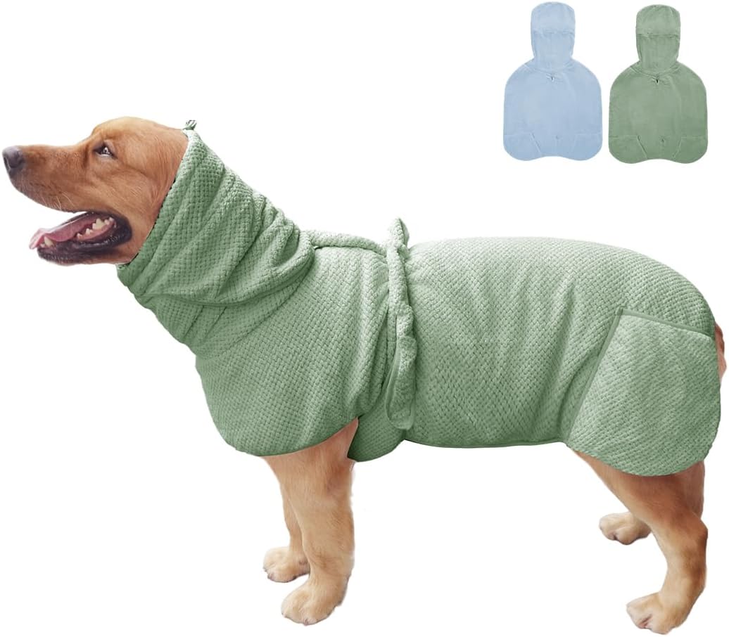 Medium to Large Size Dog Bathrobe, Quick Drying Super Absorbent Used for After Bathing, Warm Dog
