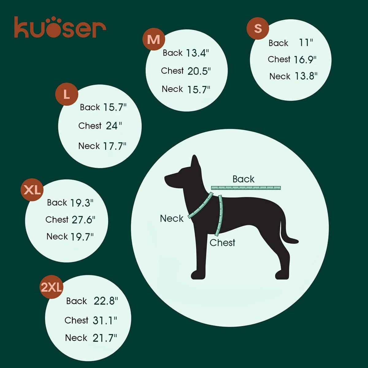Kuoser Dog Cooling Vest for Large Dogs, Lightweight Doggie Cooler Jacket Breathable Mesh Pet