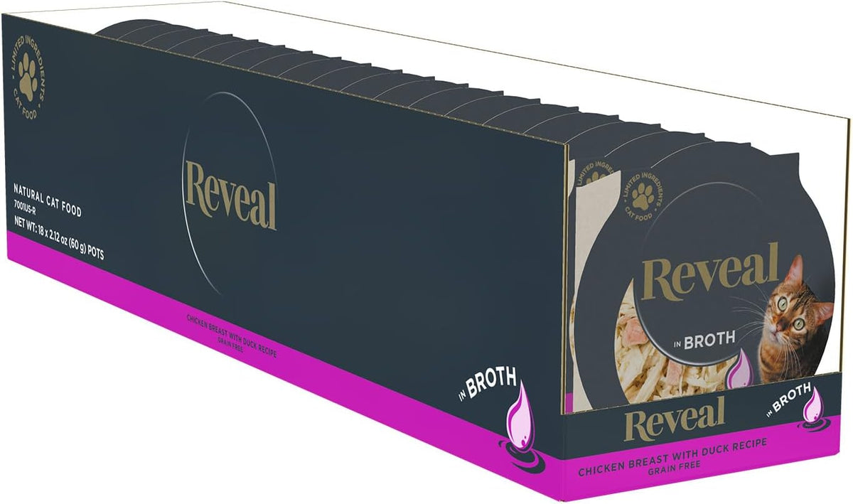 Reveal Natural Wet Cat Food, 18 Count, Grain Free, Limited Ingredient Cat Food Cups, Chicken with