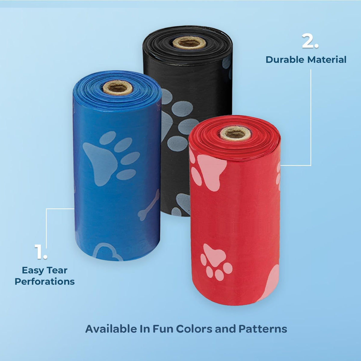 Best Pet Supplies Dog Poop Bags (900 Bags) for Waste Refuse Cleanup, Doggy Roll Replacements for