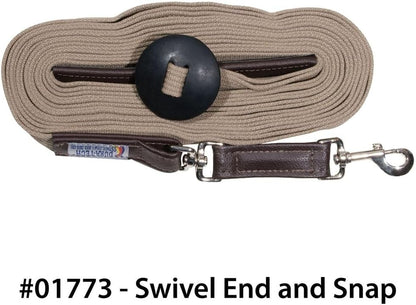 Schneiders Dura-Tech German Web Cord Lunge Line for Horses | Soft Grip Ribbed Webbing | Lightweight