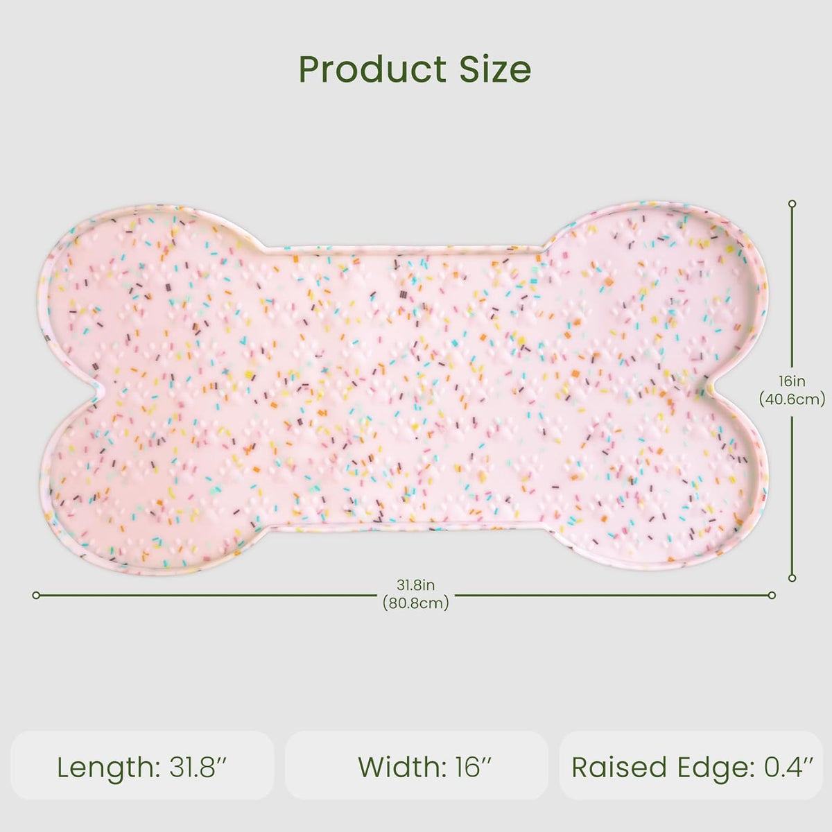 Dog Food Mat Anti-Slip Silicone Dog Bowl Mat Thicker Pet Placemat Waterproof Cat Feeder Pad with
