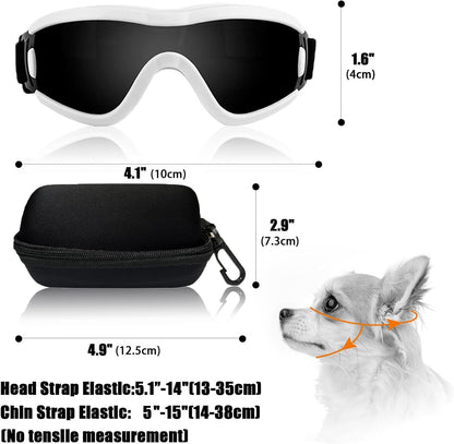 Dog Goggles Small Breed Dog Sunglasses with Adjustable for UV Protection Eyewear Doggy Doggie Puppy