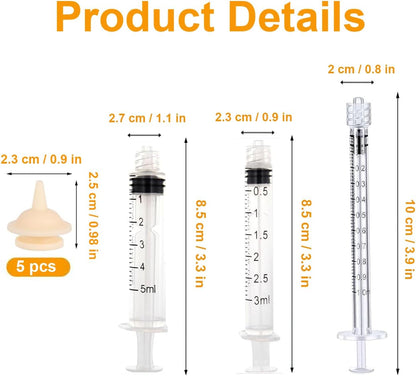 Pet Feeder Syringe, Newborn Animal Feeder Syringe Pet Feeding Nursing Syringe Silicone Feeding