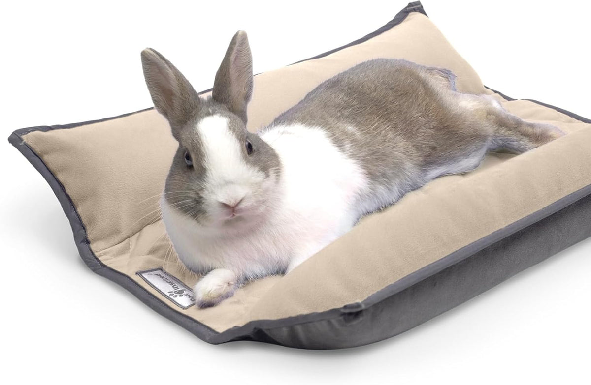 Paw Inspired Snuggle Bunny Bolster Bed for Rabbits, Cats, Dogs and Other Small Pets, Reversible