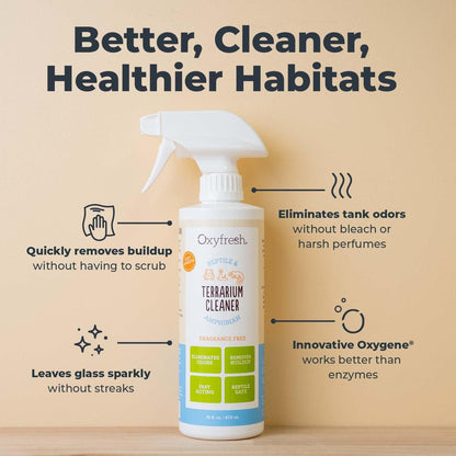 Oxyfresh Premium Terrarium Cleaner – Professional Amphibian and Reptile Terrarium Smell Eliminator