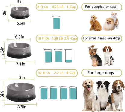 Sweejar Gradient Dog Bowl, Ceramic Dog Food Dish for Puppy and Kitten, Porcelain Pet Bowl for Food