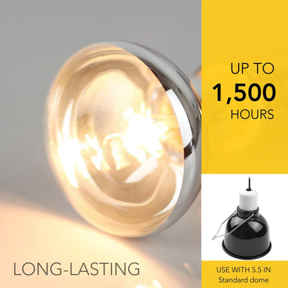 MRREPTILE Reptile Heat Lamp Bulbs, 2-Pack 100W Daylight Basking Bulbs, Reptile Basking Lamps