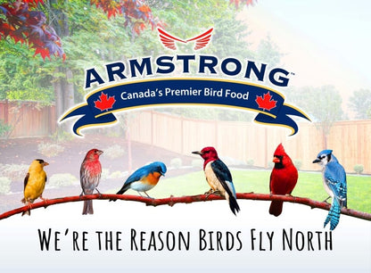 Armstrong Wild Bird Food Premium Blend, 14.3 Pounds - with White Millet, Black Oil Sunflower