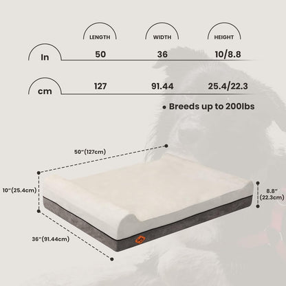 Laifug Orthopedic Memory Foam Dog Bed Extra Large Dog Bed with Pillow and Durable Water Proof Liner