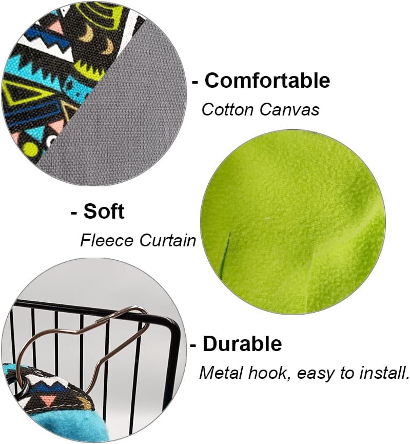 RIOUSSI Guinea Pig Hideout Hideaway Corner Fleece Toys Cage Accessories with Reversible Sides
