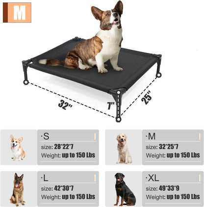 XL Elevated Dog Bed for Large Dogs, Extra Raised Dog Cot Beds, Heavy Duty Pet Cots with Durable
