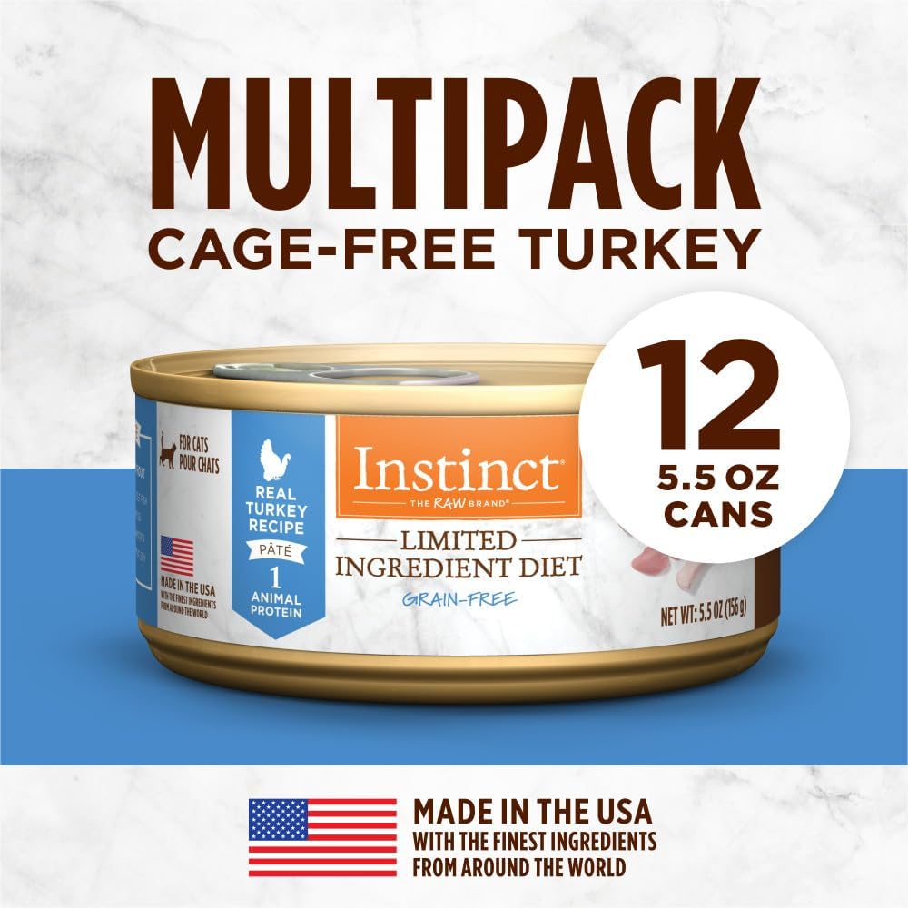 Instinct Limited Ingredient Diet Grain Free Real Turkey Recipe Natural Wet Canned Cat Food by