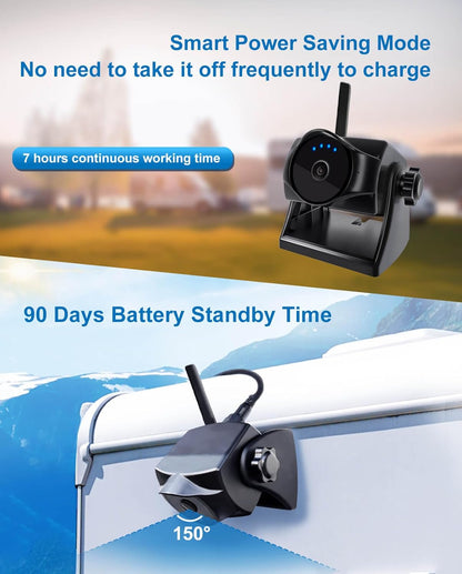 1080P Magnetic Wireless Backup Camera, WiFi Hitch Camera with Long-Lasting Battery,Night