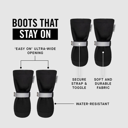 Canada Pooch Dog Winter Boots - Paw Protection, Anti-Slip Dog Shoes with Reflective Strap, Easy On