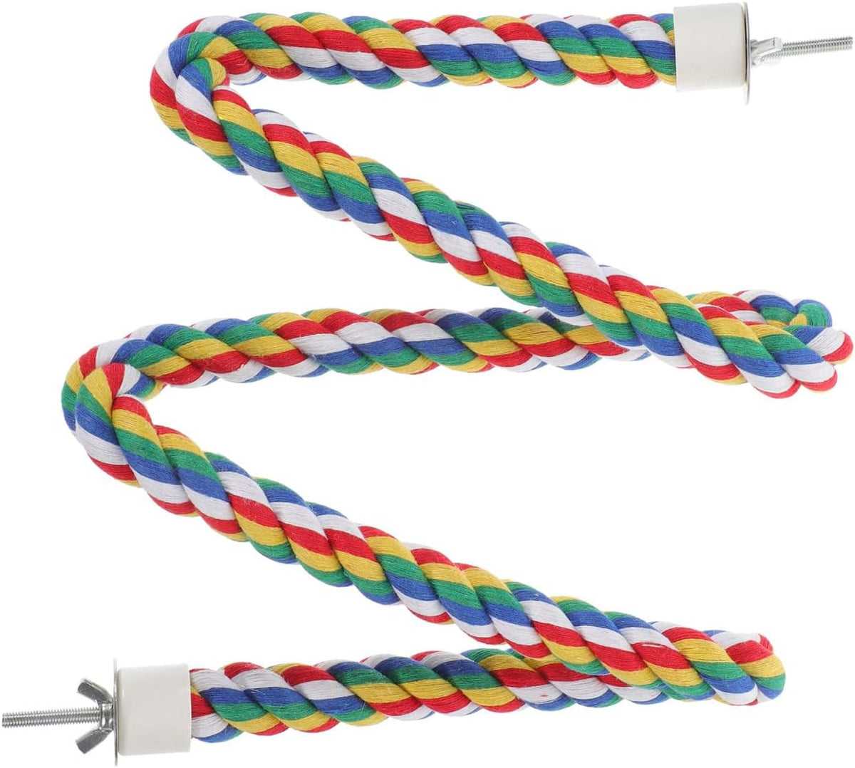 Bird Rope Perch, Colorful Parrot Cotton Rope Bird Perch Stand Climbing Toys Pet Parrot Chewing Toy