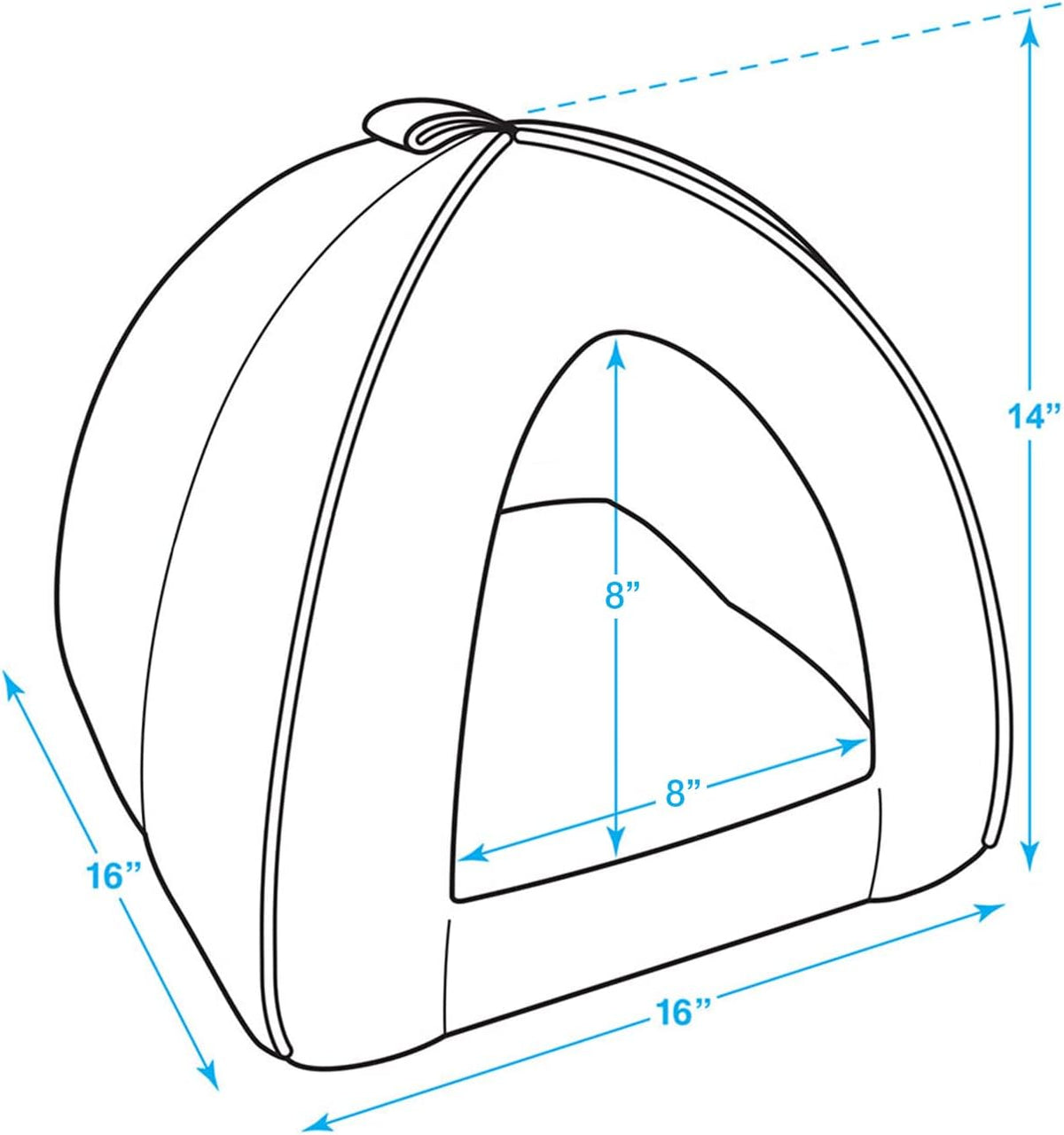 Pet Tent-Soft Bed for Dog and Cat by Best Pet Supplies - Navy, 16" x 16" x H:14"