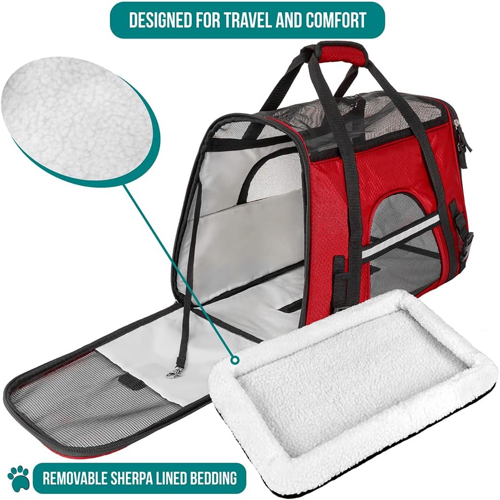 PetAmi Airline Approved Pet Carrier for Cat, Soft Sided Dog Carrier for Small Dogs, Cat Travel