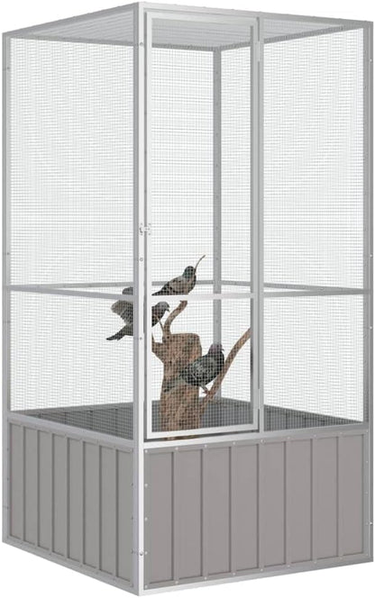 Steel Bird Cage, Large Flight King Bird Cage for Cockatiels African Grey Quaker Amazon Sun