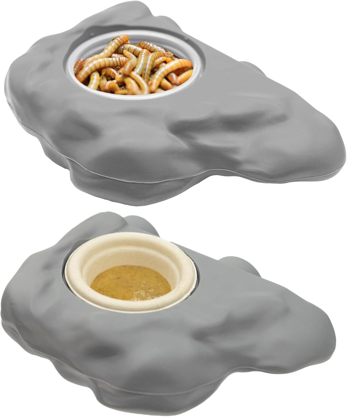 Pangea Silicone Gecko Feeding Ledge - Magnetic Mini Food Dish for Reptile Tank - 4.125" x 2.625" x