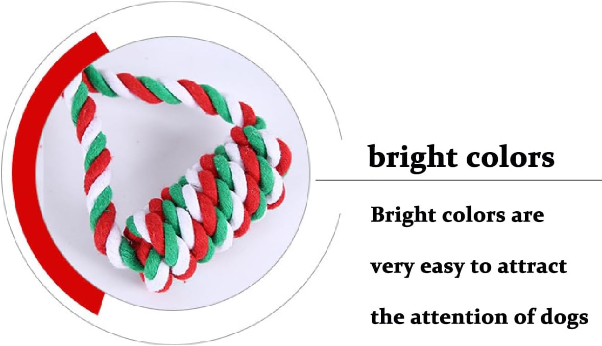 Chew Toys for Small and Medium Dogs - Teeth Cleaning, Gum Massage, Boredom Relief - Christmas Ball