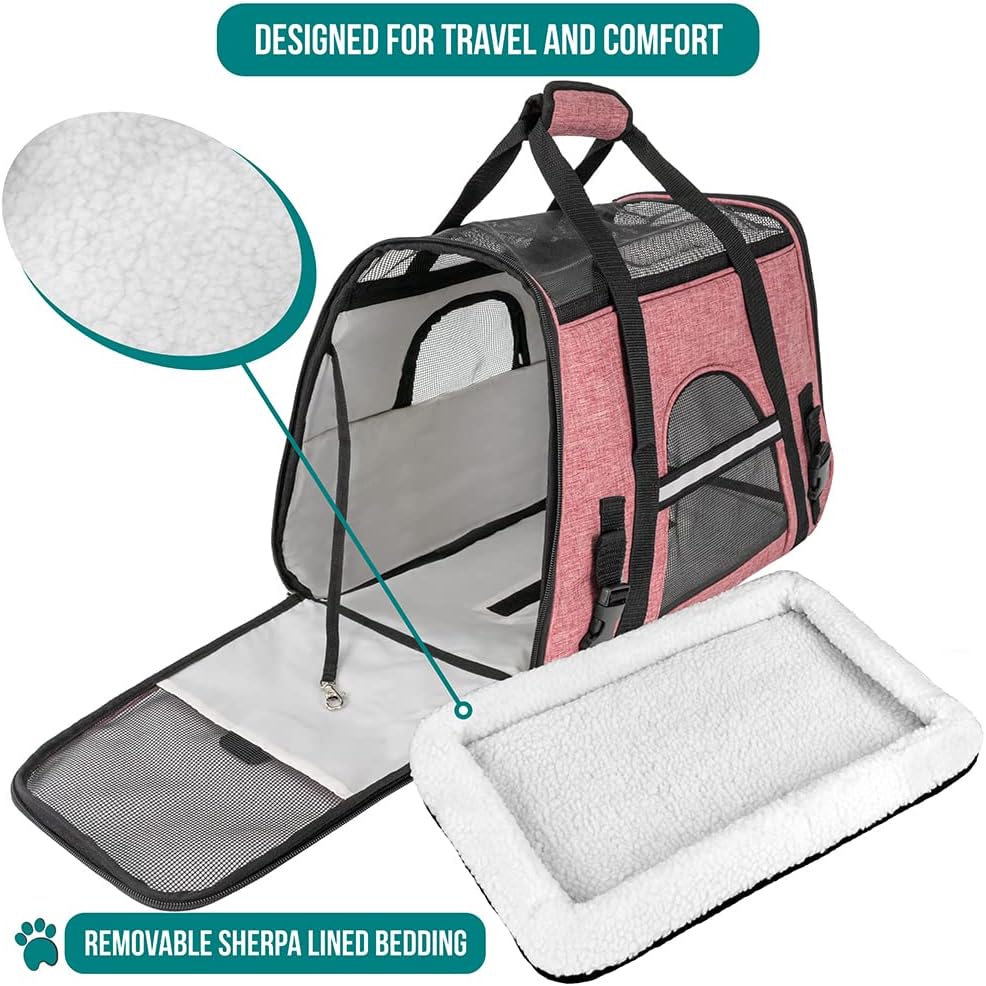 PetAmi Airline Approved Pet Carrier for Cat, Soft Sided Dog Carrier for Small Dog, Cat Travel