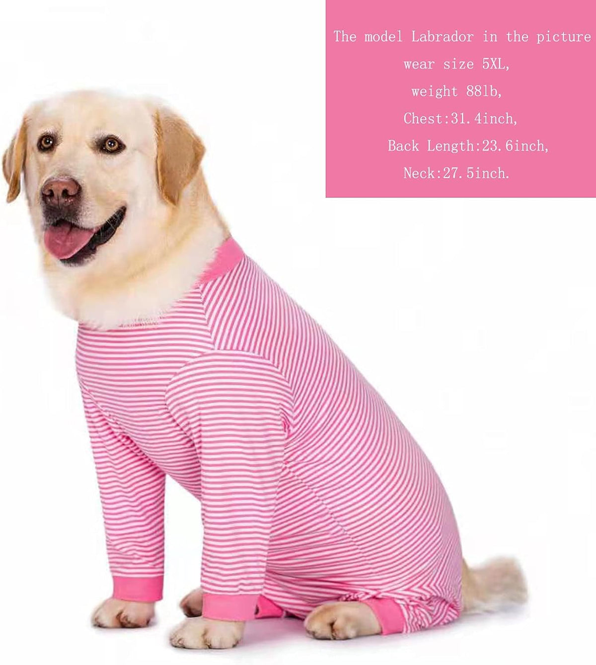 Yeapeeto Dog Onesie Surgery Recovery Suit for Large Medium Bodysuit Dogs Pajamas PJS Full Body for