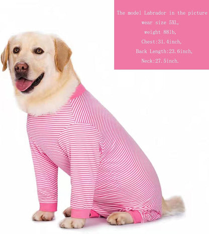Yeapeeto Dog Onesie Surgery Recovery Suit for Large Medium Bodysuit Dogs Pajamas PJS Full Body for