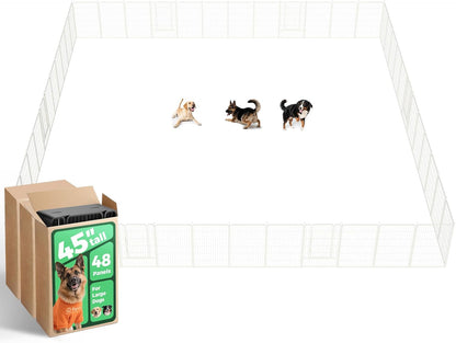 FXW Rollick Unleashed Dog Playpen for Indoor, Yard, RV Camping, 45 inch 48 Panels for Large Dogs
