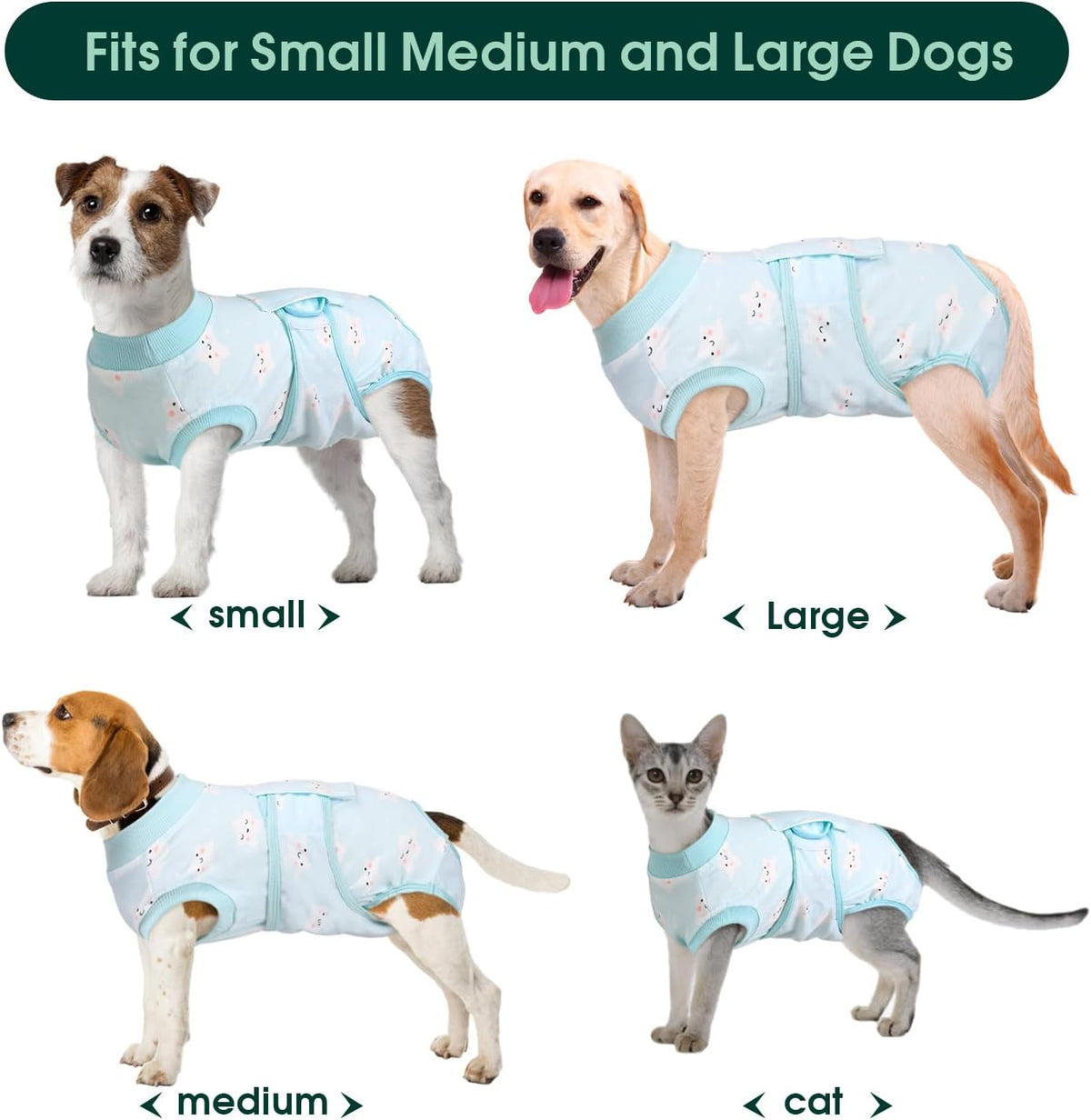 Kuoser Recovery Suit for Dogs Cats After Surgery, Professional Pet Recovery Shirt Dog Abdominal