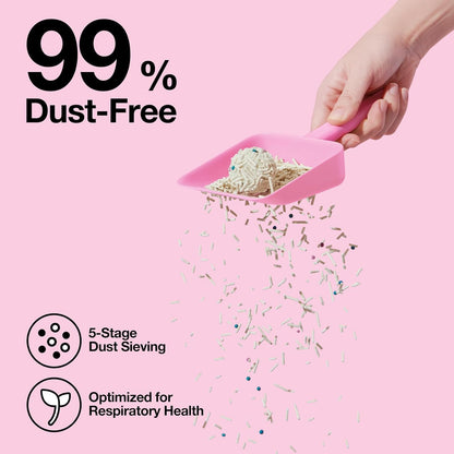 VETRESKA Cherry Blossom Tofu Cat Litter,Natural Pretty Kitty Litter Strong Clumping Flushable Cat