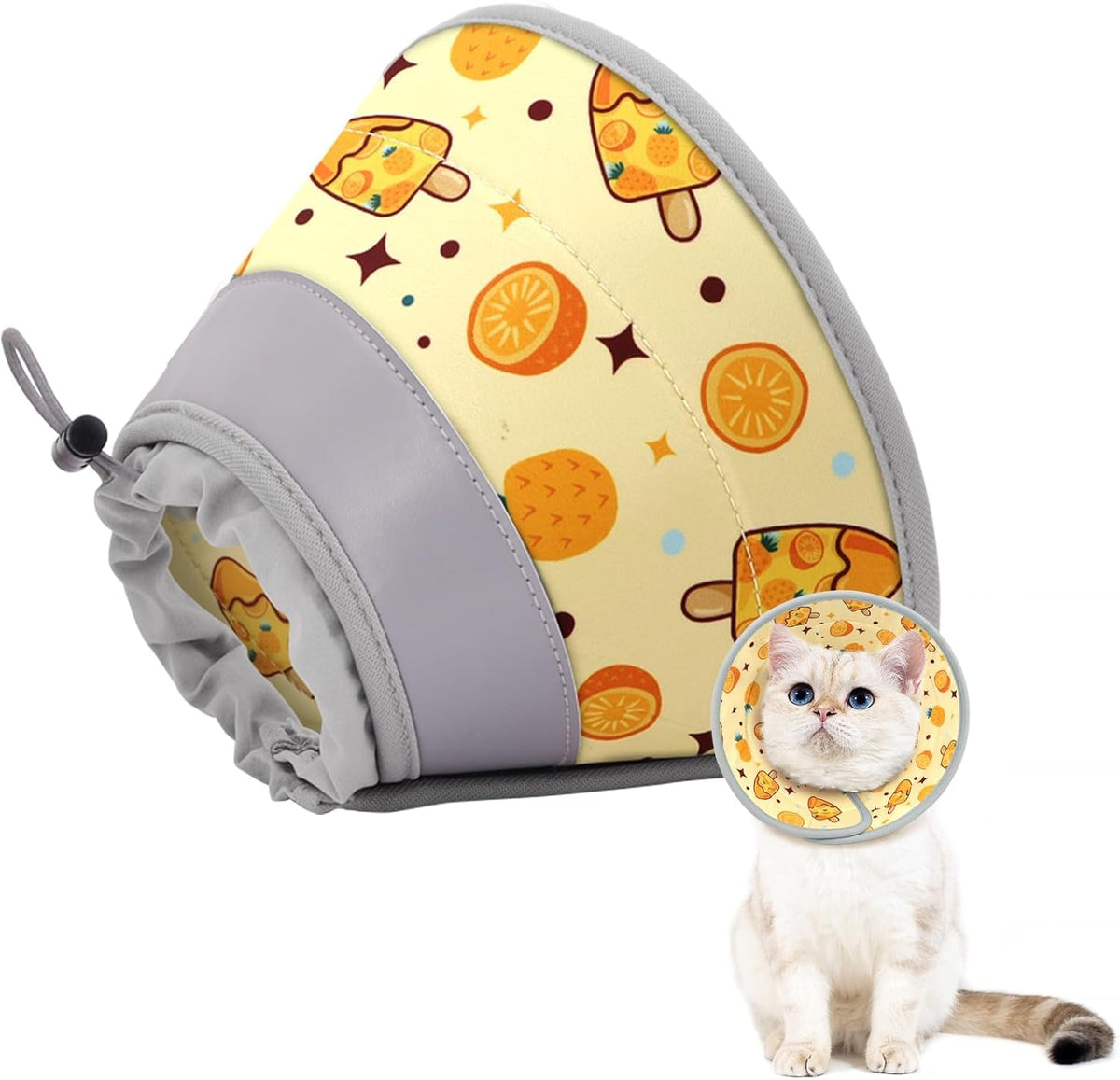 Cat Cone Collar Soft to Stop Licking, Adjustable, Foldable Lightweight Kitten Cones After Surgery