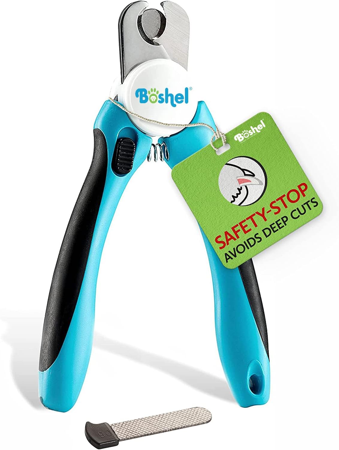 Dog Nail Clippers and Trimmer by Boshel - with Safety Guard to Avoid Over-Cutting Nails & Free Nail