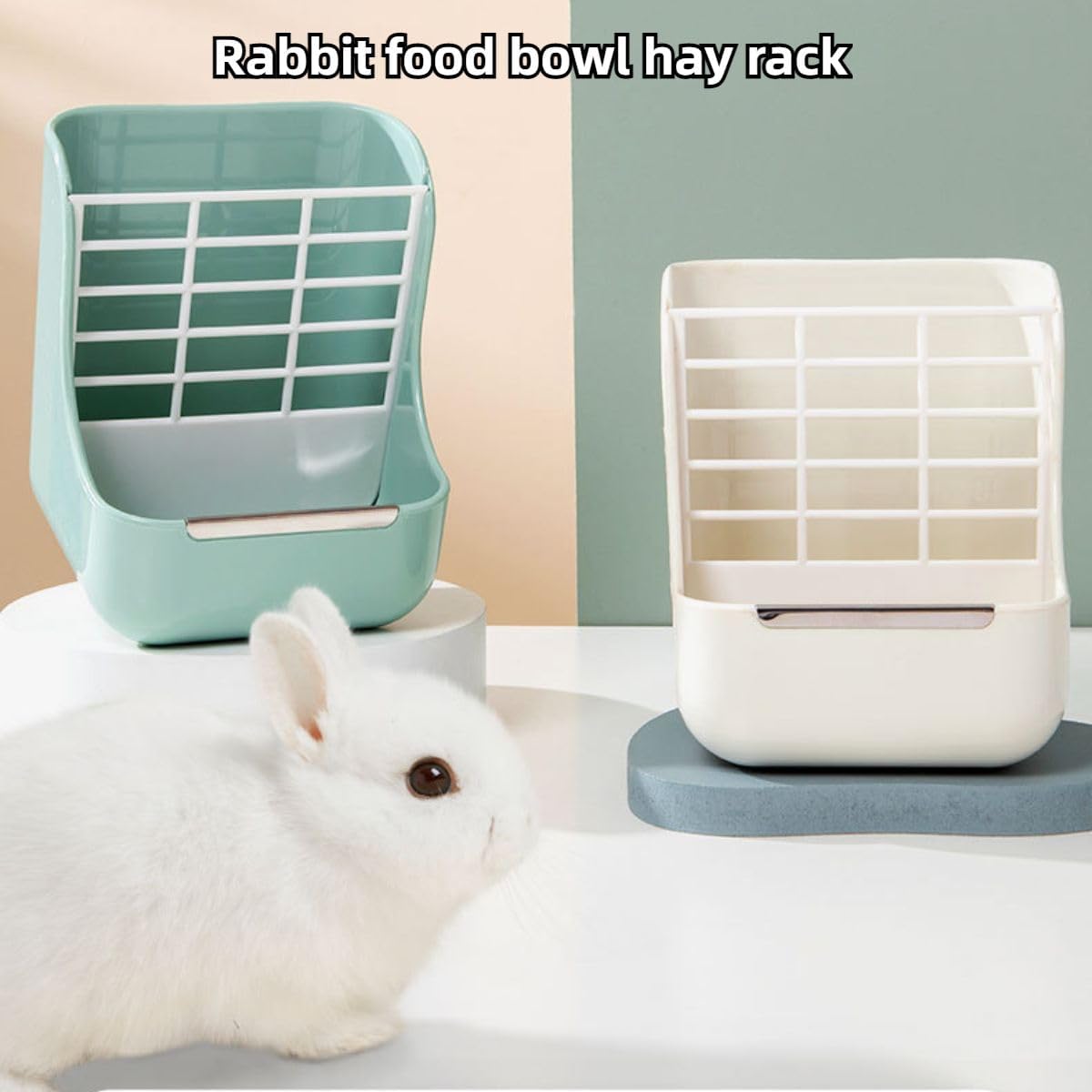 2 in 1 Food Hay Feeder for Guinea Pig, Rabbit Feeder, Indoor Hay Feeder for Guinea Pig, Rabbit