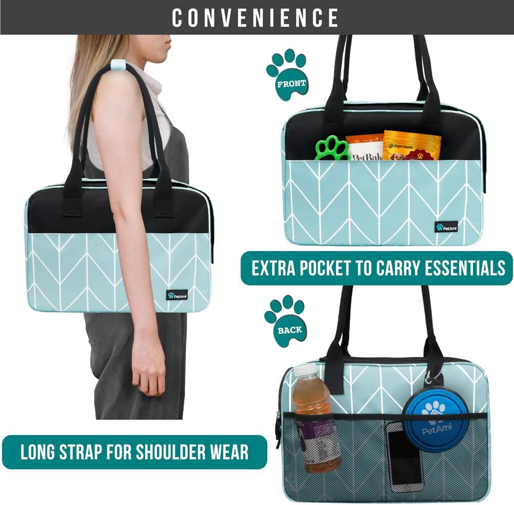 PetAmi Dog Purse Carrier for Small Dogs, Airline Approved Soft Sided Pet Carrier with Pockets