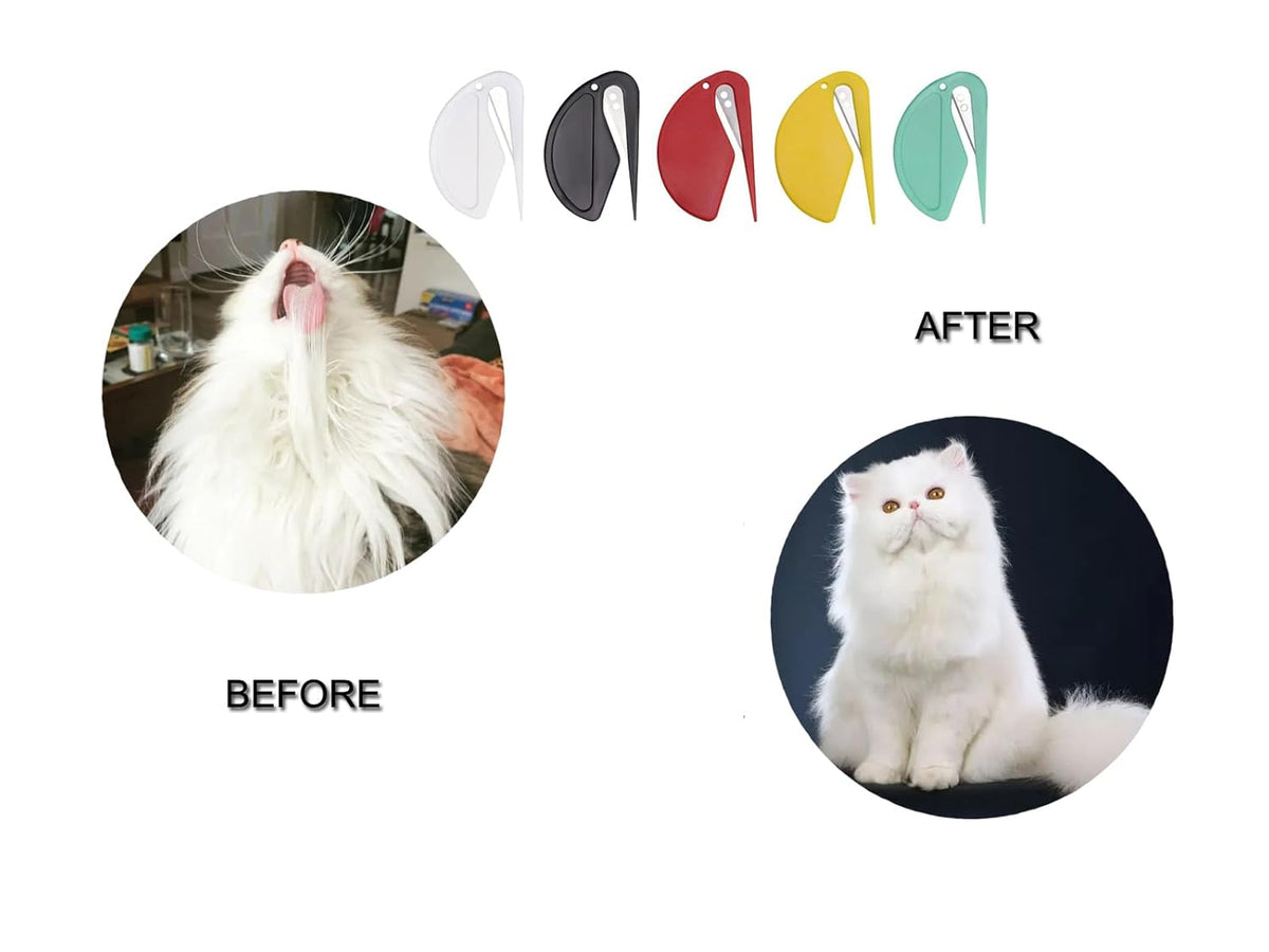 Pet Knotting Comb, Dematting Tool for Cats and Dogs, Pet Hair Removal Tool, Effectively Remove